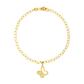 Pulsera Mujer Plata 925 Monarca Mariposa Dorada